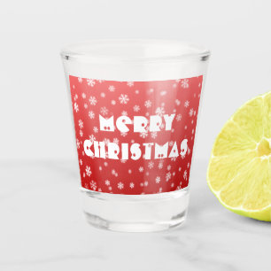 Christmas Snowflakes Shot Glass