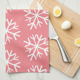 Christmas Snowflakes Simple Pattern Kitchen Towel