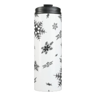 Christmas Snowflakes Thermal Tumbler Travel Cup