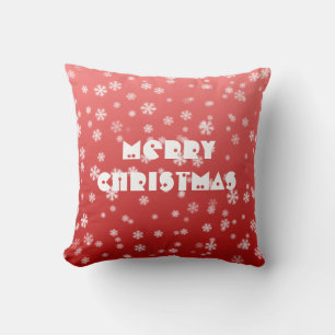 Christmas Snowflakes Throw Pillow