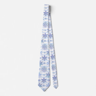 Christmas snowflakes tie