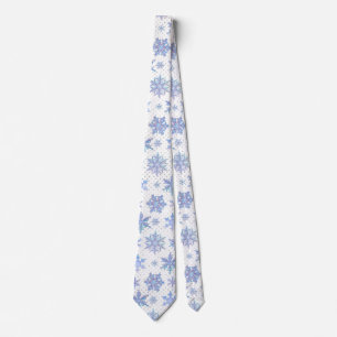Christmas snowflakes tie