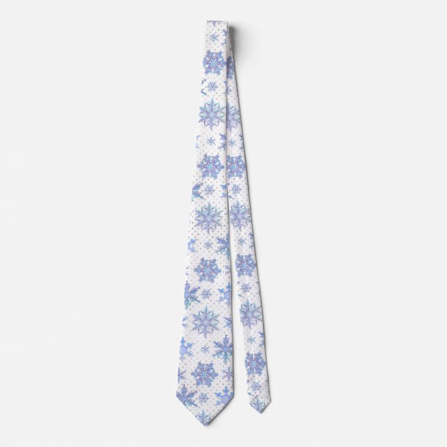 Christmas snowflakes tie (Front)