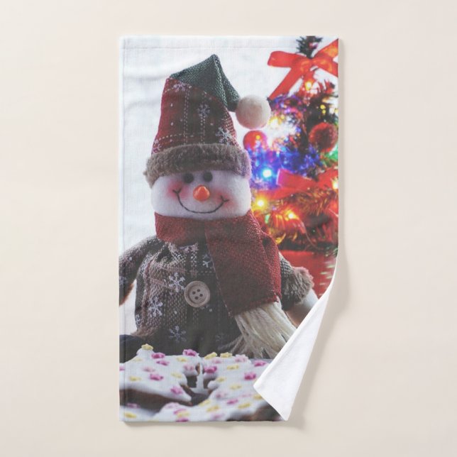 CHRISTMAS SNOWMAN (Serviette à main)