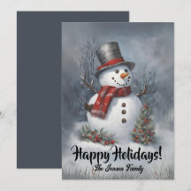 Christmas snowman8, Happy Holidays, Christmas card