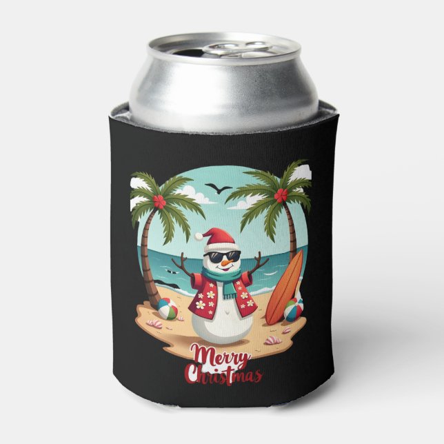 christmas Snowman (1) Can Cooler (Can Front)