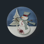 Christmas Snowman 2 Inch Round Button<br><div class="desc">Christmas whimsical Snowman button.. ideal gifts for christmas .. by Ricaso</div>