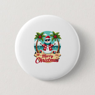 christmas Snowman 2 Inch Round Button