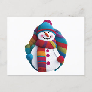 Christmas Snowman #2 Postcard