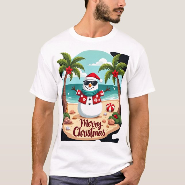christmas Snowman (2) T-Shirt (Front)