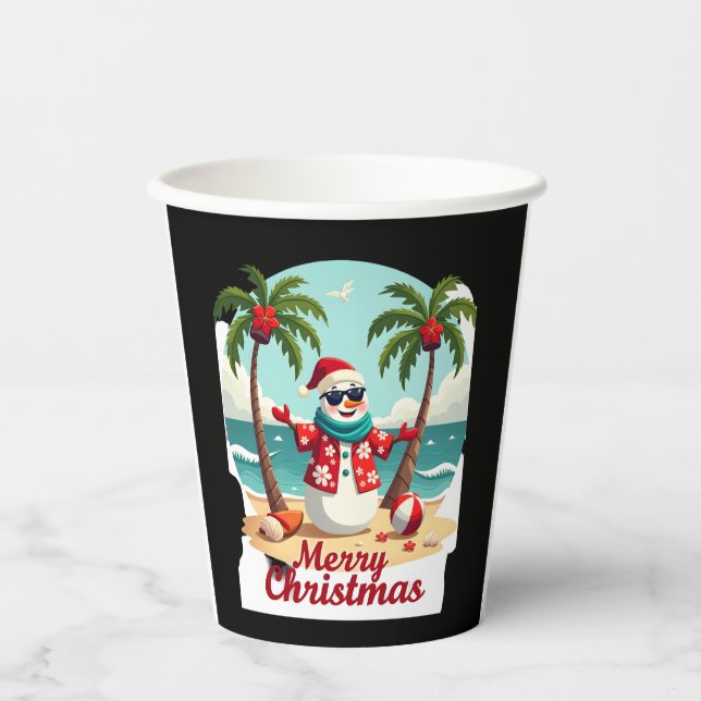 christmas Snowman (3) Paper Cups (Front)
