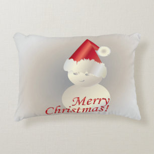 Christmas Snowman Accent Pillow
