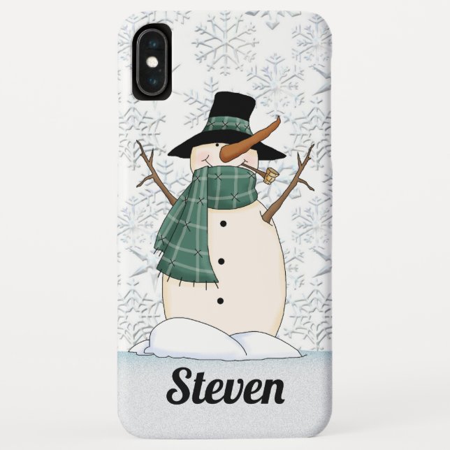Christmas snowman add name Case-Mate iPhone case (Back)