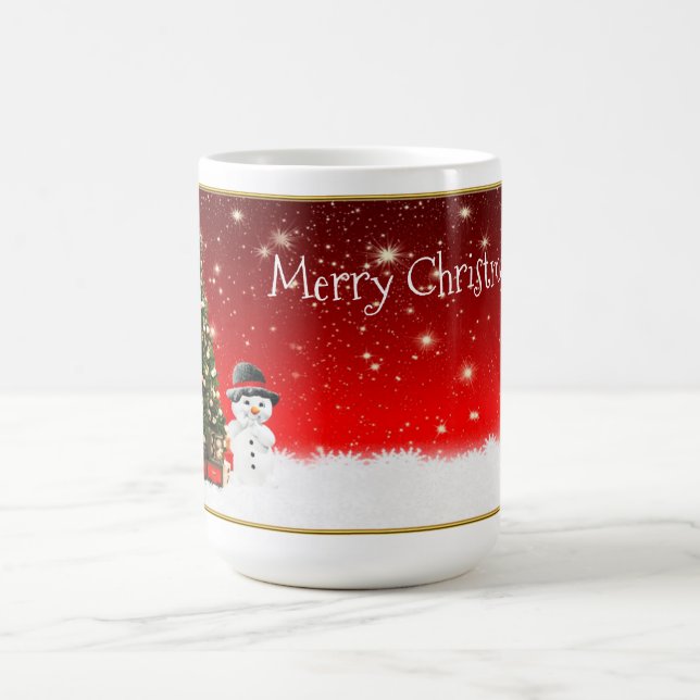 Christmas Snowman and Christmas Tree Magic Mug (Center)