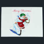 Christmas Snowman and Girl Dancers Gift Bag<br><div class="desc">Gift Bags with Happy Snowman and Girl Dance Tango Christmas Party Fun Cartoon Drawing - Choose / Add Your Unique Text / Name / Color - Make Your Special Gift - Resize and move or remove and add elements / text with customization tool ! Drawing and Design by MIGNED. Please...</div>