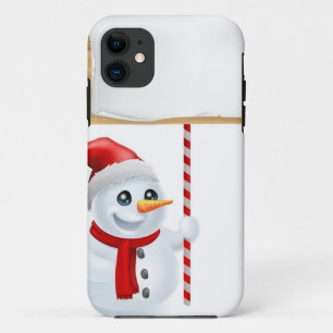 Christmas Snowman and Sign iPhone 11 Case