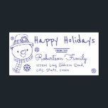 Christmas Snowman and Snowflakes Return Address Self-inking Stamp<br><div class="desc">Add a touch of whimsy to your mail this holiday season with this easy to customize return address stamp. Cute whimsical snowman artwork with little snowflakes. Just use the template to change the family name and address to your own. Don't forget you can pick an ink colour before purchasing. Artwork...</div>