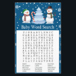 Christmas Snowman Baby Shower Word Search Game<br><div class="desc">Christmas Snowman Baby Shower Word Search Game</div>