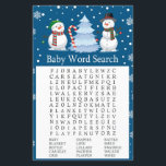 Christmas Snowman Baby Shower Word Search Game<br><div class="desc">Christmas Snowman Baby Shower Word Search Game</div>