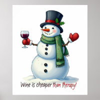 Christmas snowman bar lounge drinking party wine