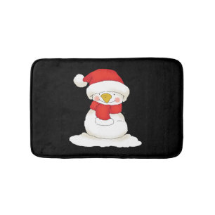 christmas snowman    bath mat