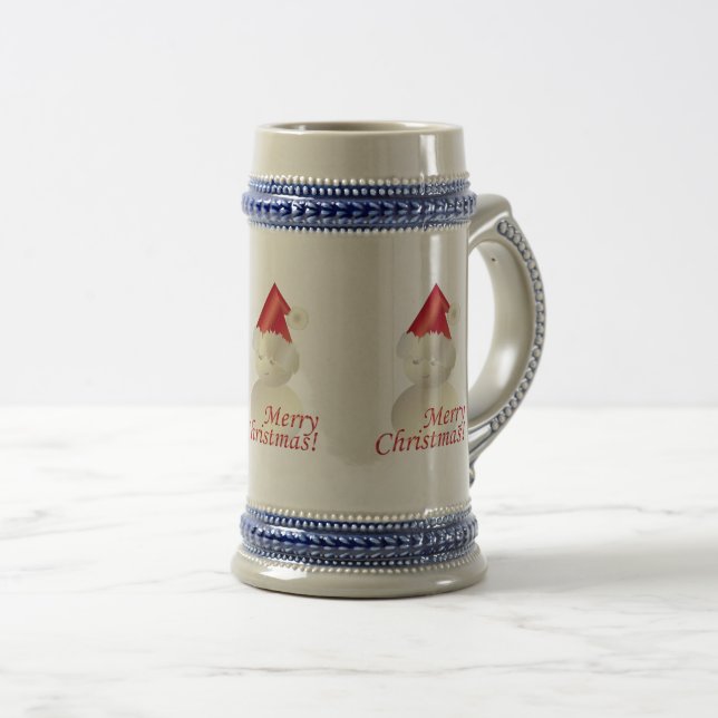 Christmas Snowman Beer Stein (Front Right)