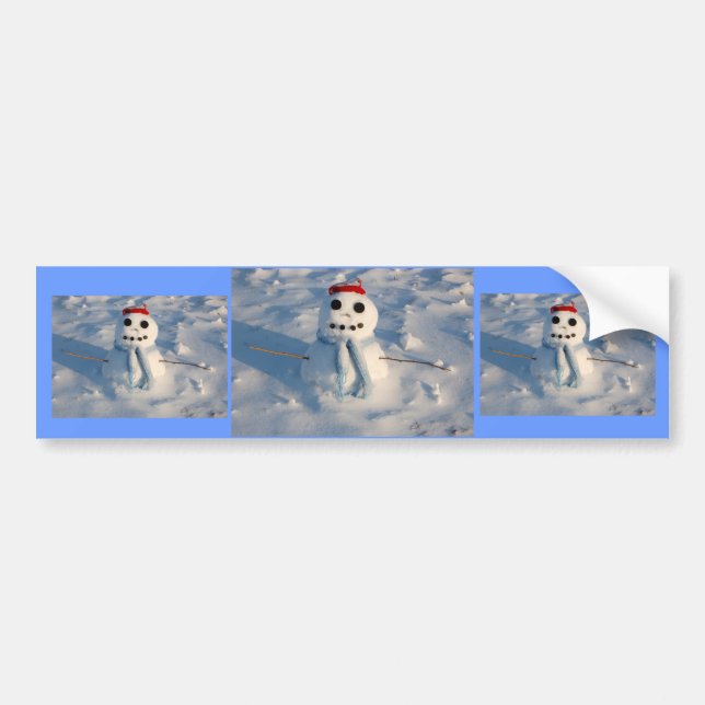 Christmas Snowman Bumper Sticker (Front)