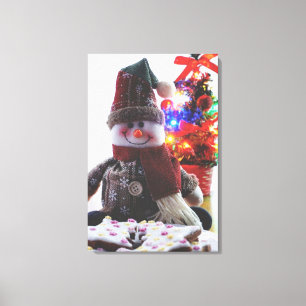 CHRISTMAS SNOWMAN CANVAS PRINT