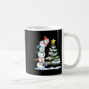 Christmas Snowman Christmas Tree Funny Snowman Lov Coffee Mug