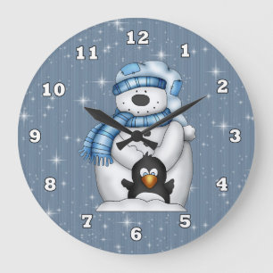 Christmas Snowman clock