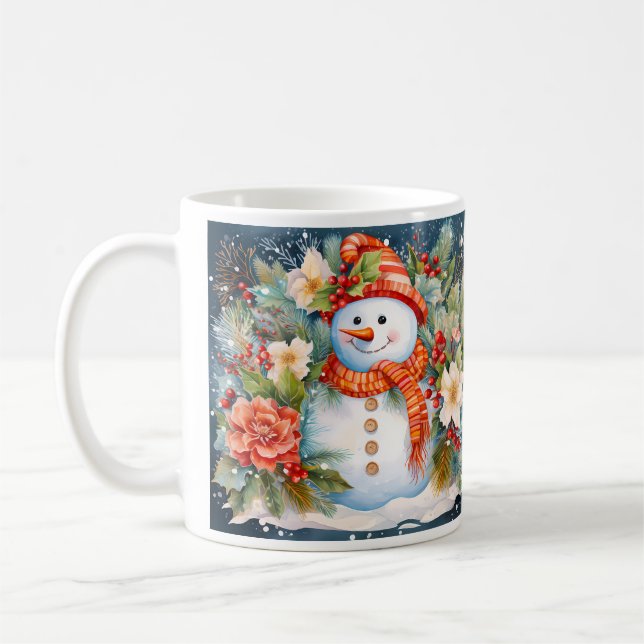 Christmas Snowman Coffee Mug (Left)