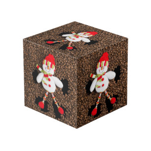 Christmas snowman decoration cube