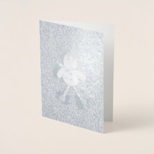 Christmas snowman decoration foil card