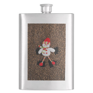 Christmas snowman decoration hip flask