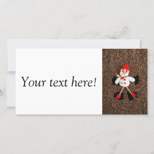 Christmas snowman decoration holiday card