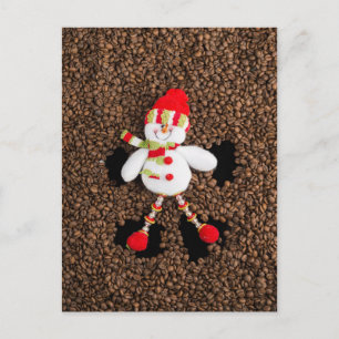 Christmas snowman decoration holiday postcard