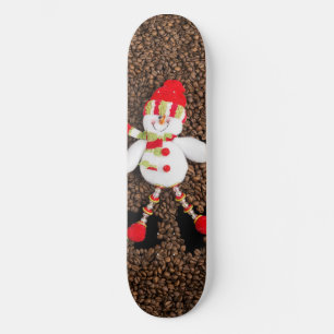 Christmas snowman decoration skateboard