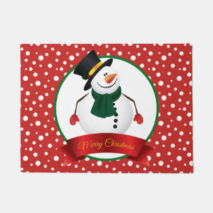 Christmas Snowman Door Mat