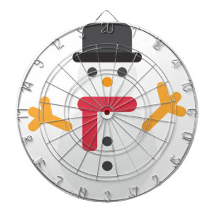 christmas snowman emoji dartboard