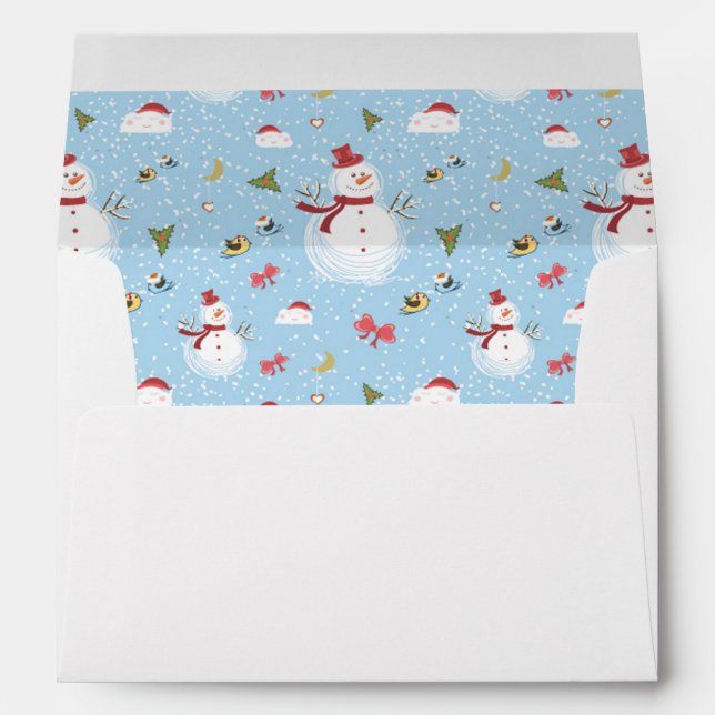 Christmas Snowman Envelope (Back (Bottom))