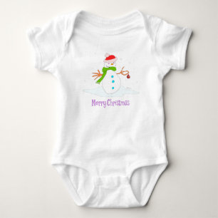 Christmas Snowman · Eve Holiday · Cheer Snowy Gree Baby Bodysuit