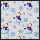 Christmas Snowman  Fabric<br><div class="desc">Christmas Snowman Christmas Themed Fabrics.</div>
