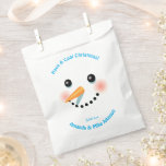 Christmas Snowman Favour Bag<br><div class="desc">Get ready for the coolest Christmas party ever with these funny holiday-themed favour bags featuring a cute snowman with a carrot nose. Personalize them with your own wording and impress your guests with your originality!</div>