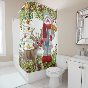 christmas snowman festive bathroom decoration