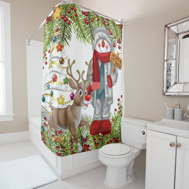 christmas snowman festive bathroom decoration (In Situ)