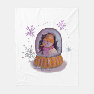 christmas snowman fleece blanket