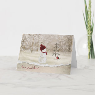 Christmas Snowman for Priest Holiday Card