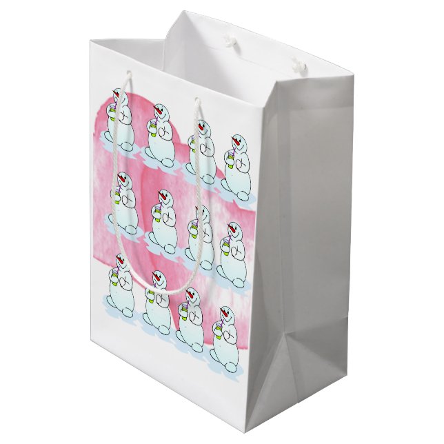  Christmas  Snowman  Gift Bags (Back Angled)