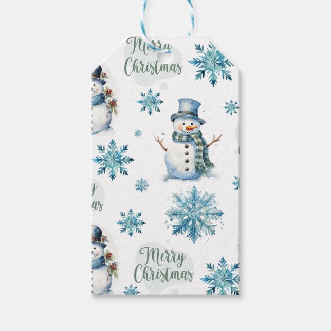 Christmas Snowman Gift Tags (Front)