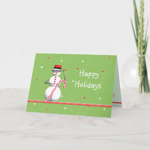 Christmas Snowman Holiday Card